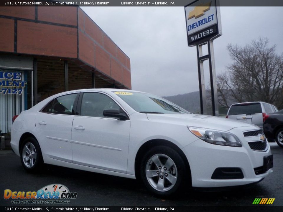 2013 Chevrolet Malibu LS Summit White / Jet Black/Titanium Photo #3