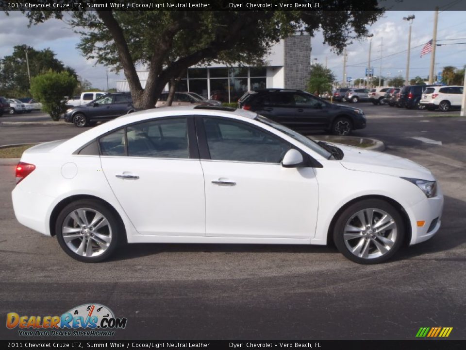 2011 Chevrolet Cruze LTZ Summit White / Cocoa/Light Neutral Leather Photo #6