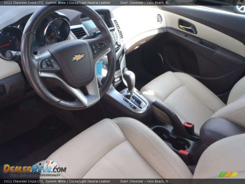 2011 Chevrolet Cruze LTZ Summit White / Cocoa/Light Neutral Leather Photo #11