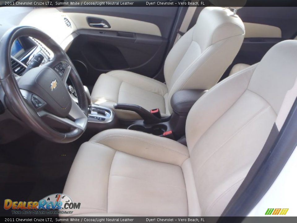 2011 Chevrolet Cruze LTZ Summit White / Cocoa/Light Neutral Leather Photo #12