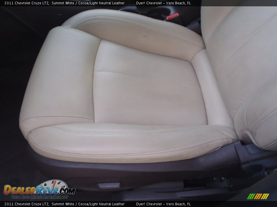 2011 Chevrolet Cruze LTZ Summit White / Cocoa/Light Neutral Leather Photo #13
