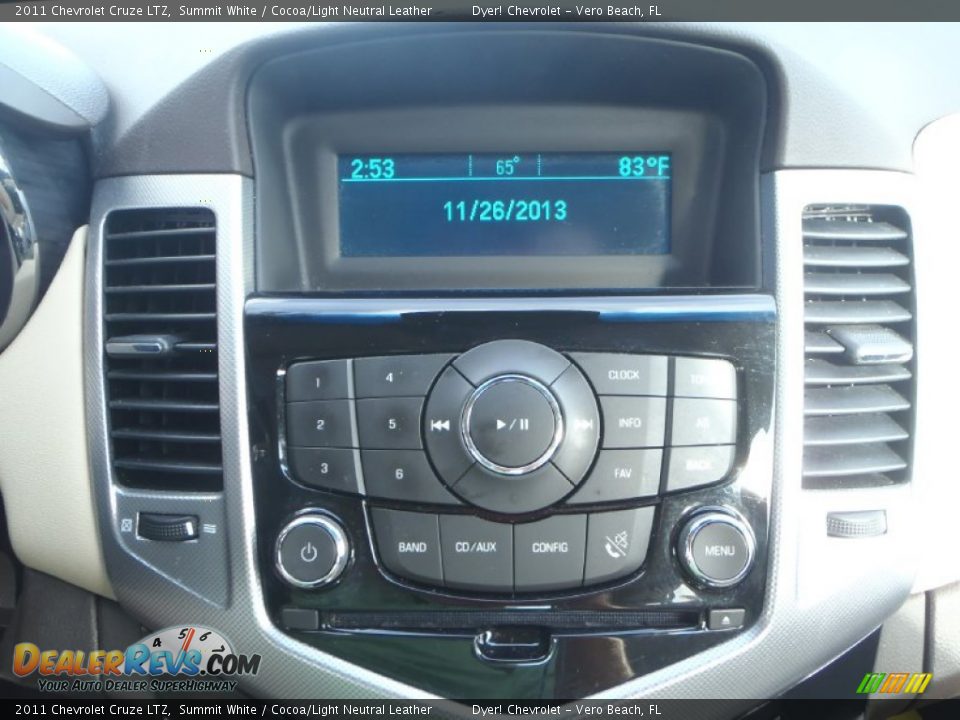 2011 Chevrolet Cruze LTZ Summit White / Cocoa/Light Neutral Leather Photo #16