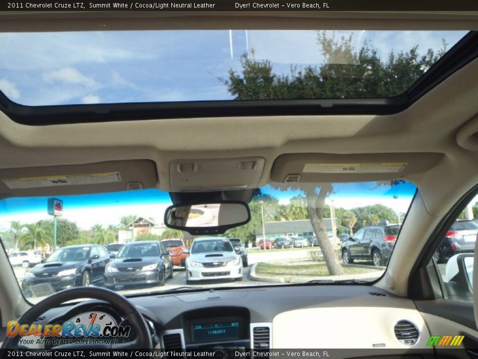 2011 Chevrolet Cruze LTZ Summit White / Cocoa/Light Neutral Leather Photo #21