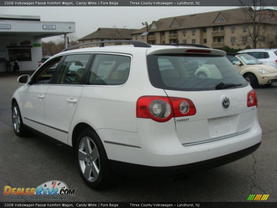 2008 Volkswagen Passat Komfort Wagon Candy White / Pure Beige Photo #4