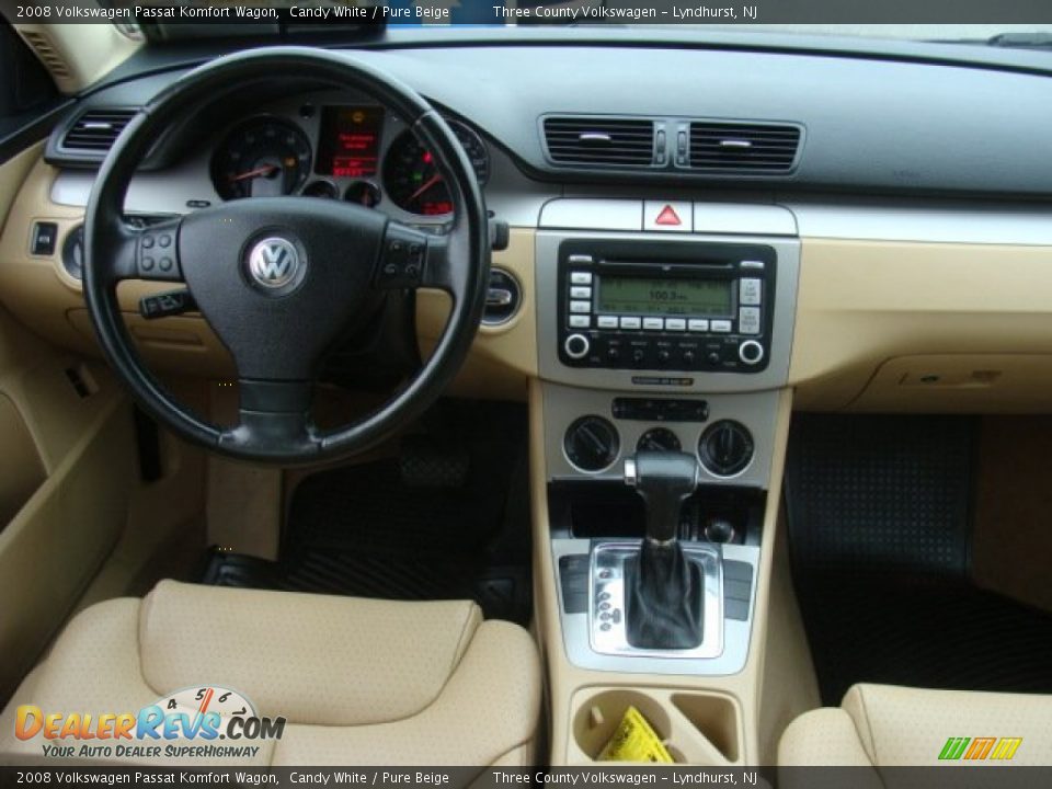 2008 Volkswagen Passat Komfort Wagon Candy White / Pure Beige Photo #8