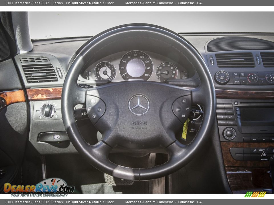2003 Mercedes-Benz E 320 Sedan Brilliant Silver Metallic / Black Photo #14