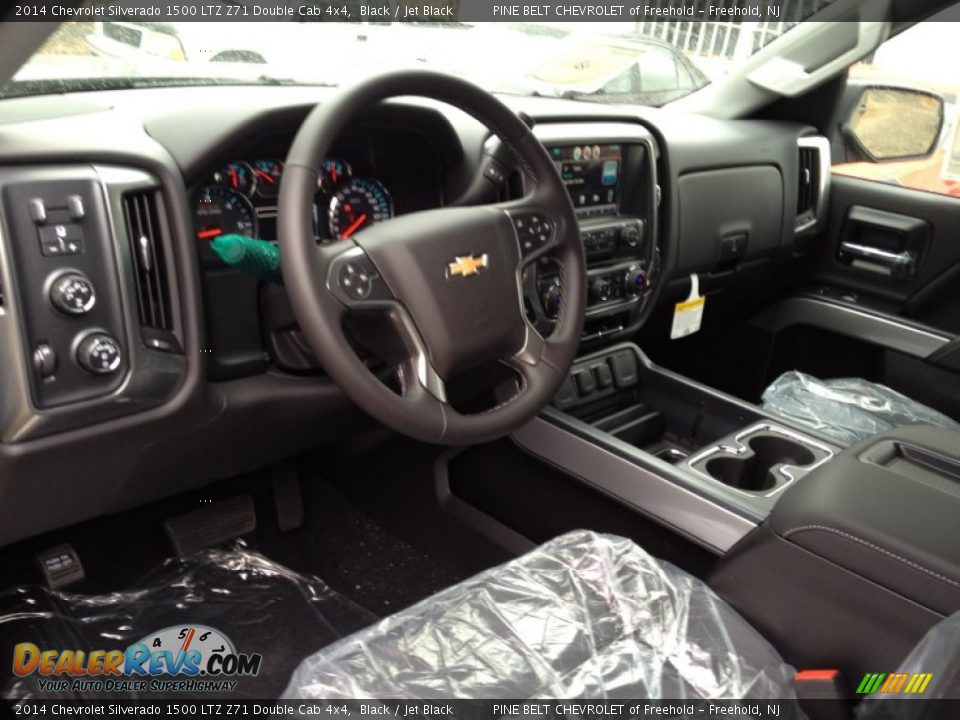 2014 Chevrolet Silverado 1500 LTZ Z71 Double Cab 4x4 Black / Jet Black Photo #7