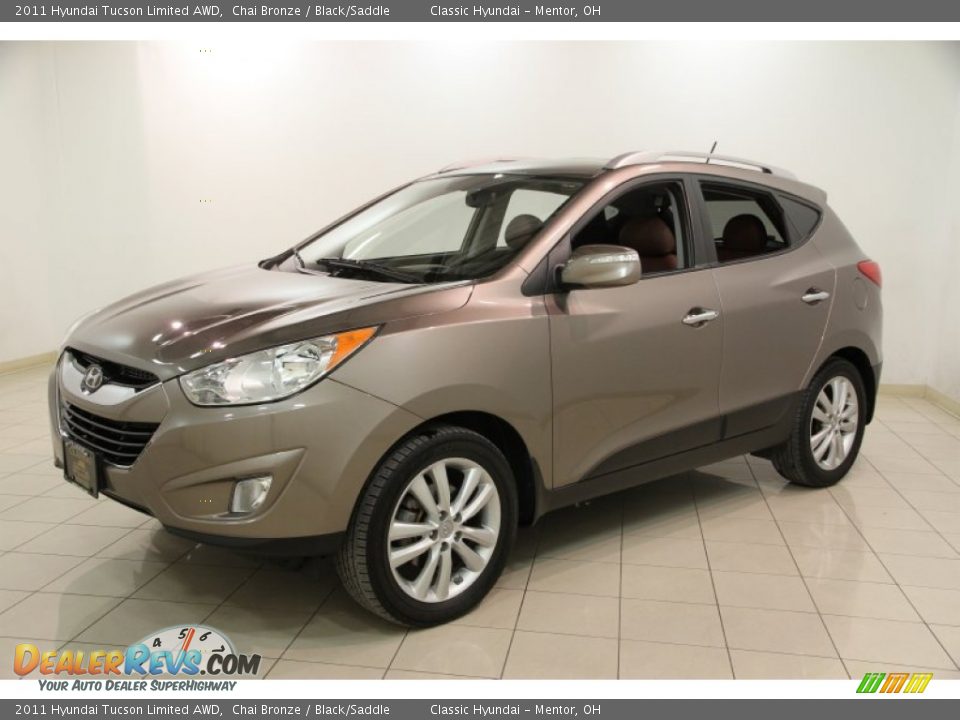 2011 Hyundai Tucson Limited AWD Chai Bronze / Black/Saddle Photo #3