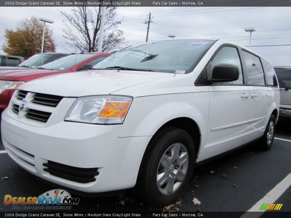 2009 Dodge Grand Caravan SE Stone White / Medium Slate Gray/Light Shale Photo #1