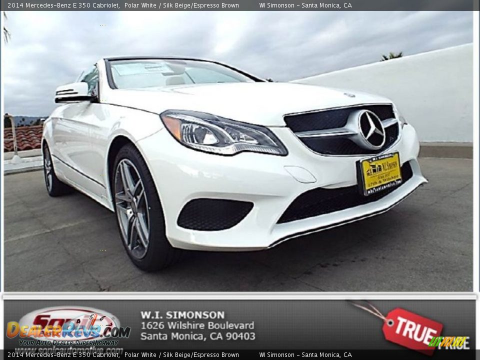 2014 Mercedes-Benz E 350 Cabriolet Polar White / Silk Beige/Espresso Brown Photo #1