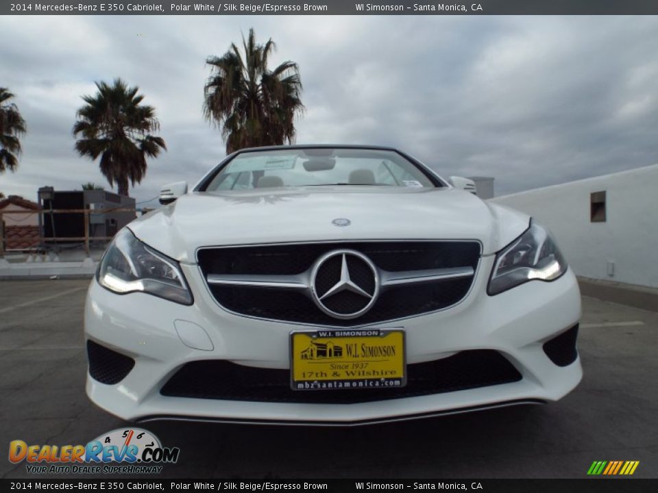 2014 Mercedes-Benz E 350 Cabriolet Polar White / Silk Beige/Espresso Brown Photo #2