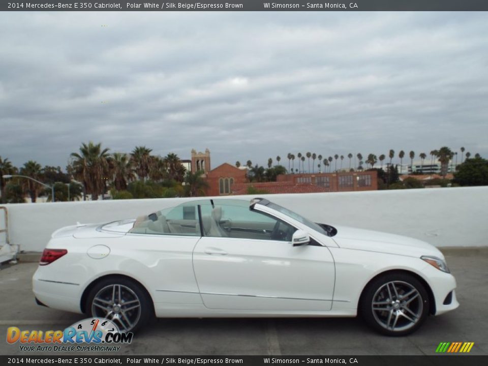 2014 Mercedes-Benz E 350 Cabriolet Polar White / Silk Beige/Espresso Brown Photo #3