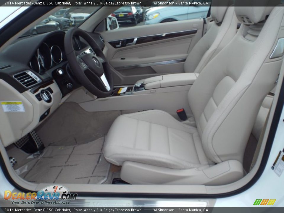 2014 Mercedes-Benz E 350 Cabriolet Polar White / Silk Beige/Espresso Brown Photo #5
