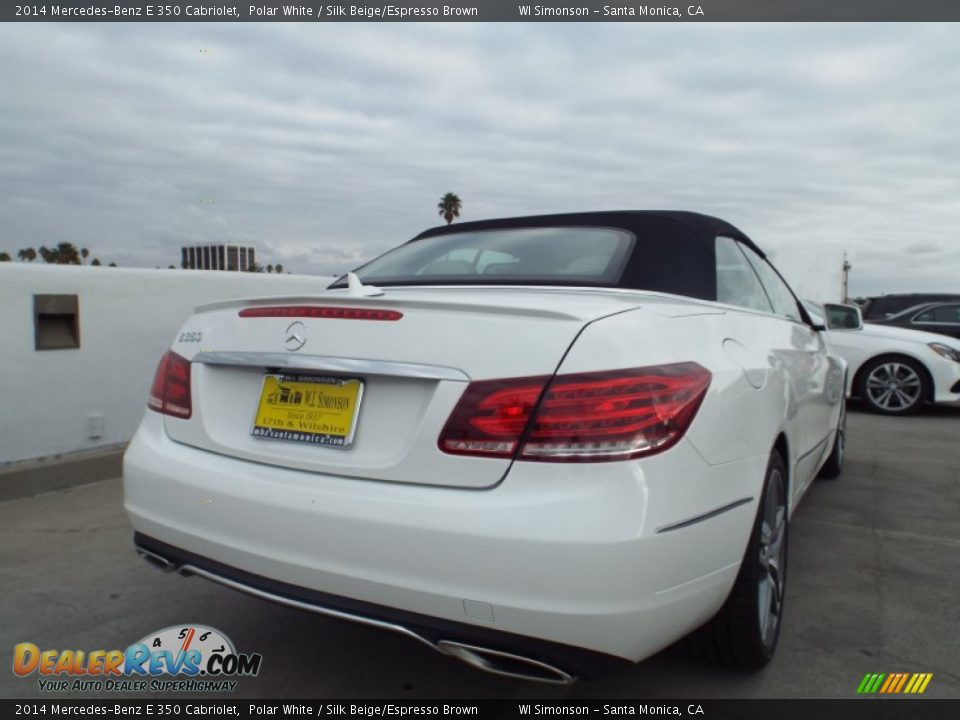 2014 Mercedes-Benz E 350 Cabriolet Polar White / Silk Beige/Espresso Brown Photo #8