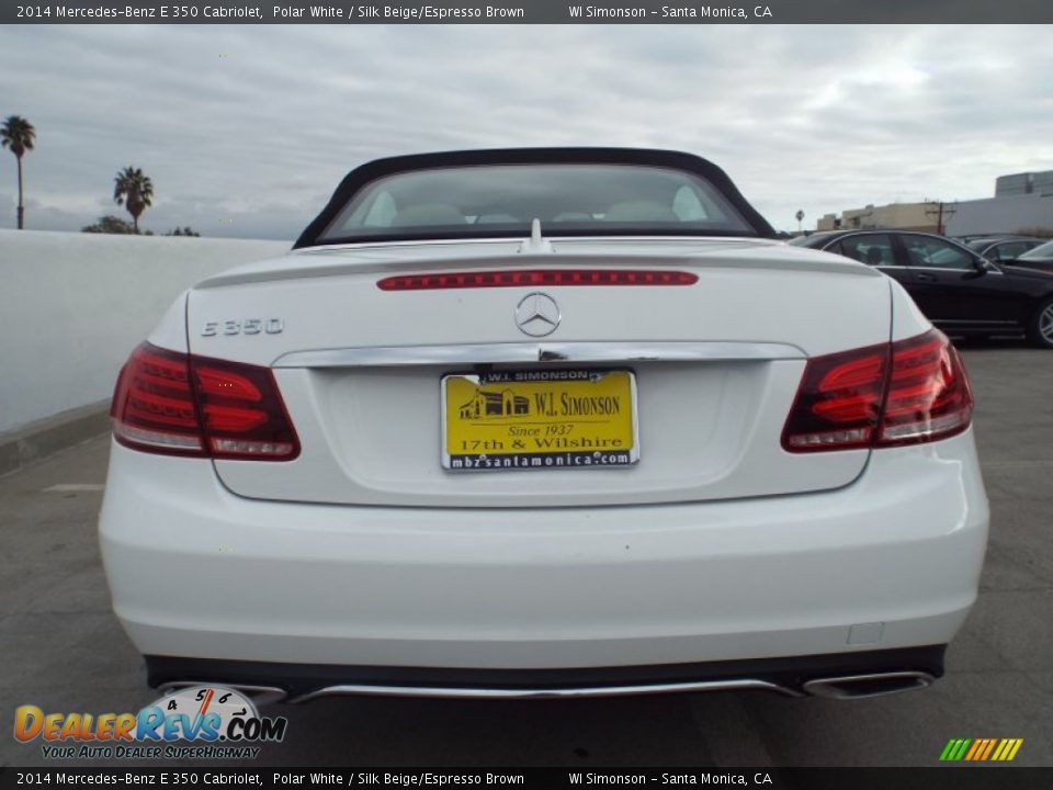 2014 Mercedes-Benz E 350 Cabriolet Polar White / Silk Beige/Espresso Brown Photo #9