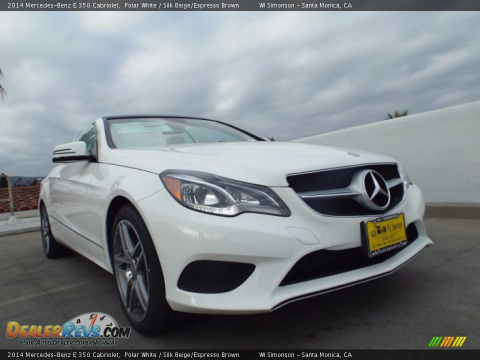 2014 Mercedes-Benz E 350 Cabriolet Polar White / Silk Beige/Espresso Brown Photo #11