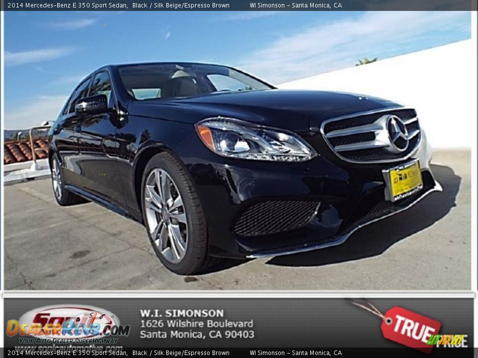 2014 Mercedes-Benz E 350 Sport Sedan Black / Silk Beige/Espresso Brown Photo #1