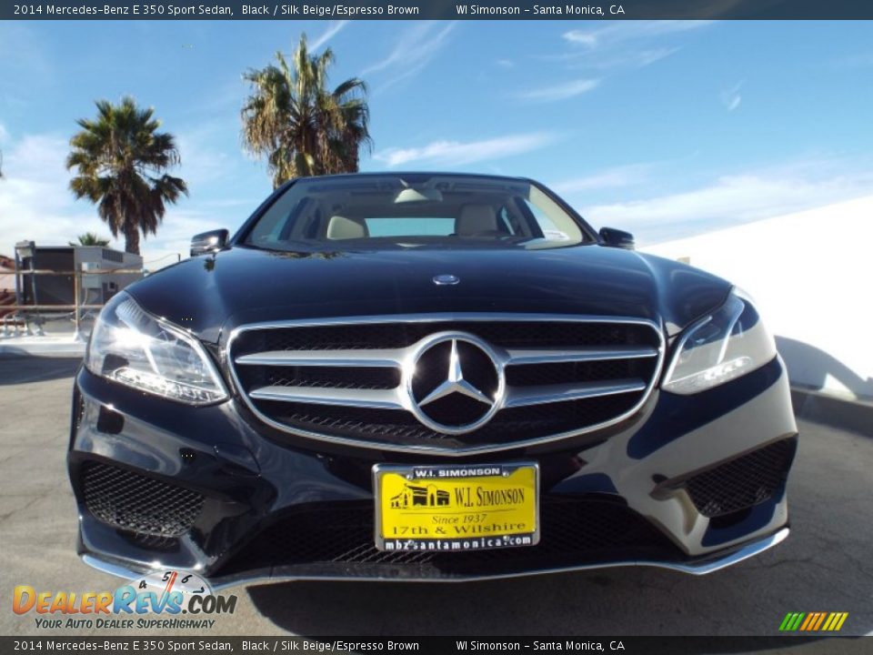 2014 Mercedes-Benz E 350 Sport Sedan Black / Silk Beige/Espresso Brown Photo #2
