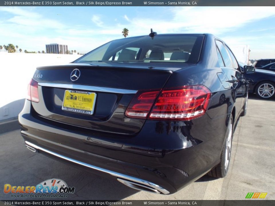 2014 Mercedes-Benz E 350 Sport Sedan Black / Silk Beige/Espresso Brown Photo #4