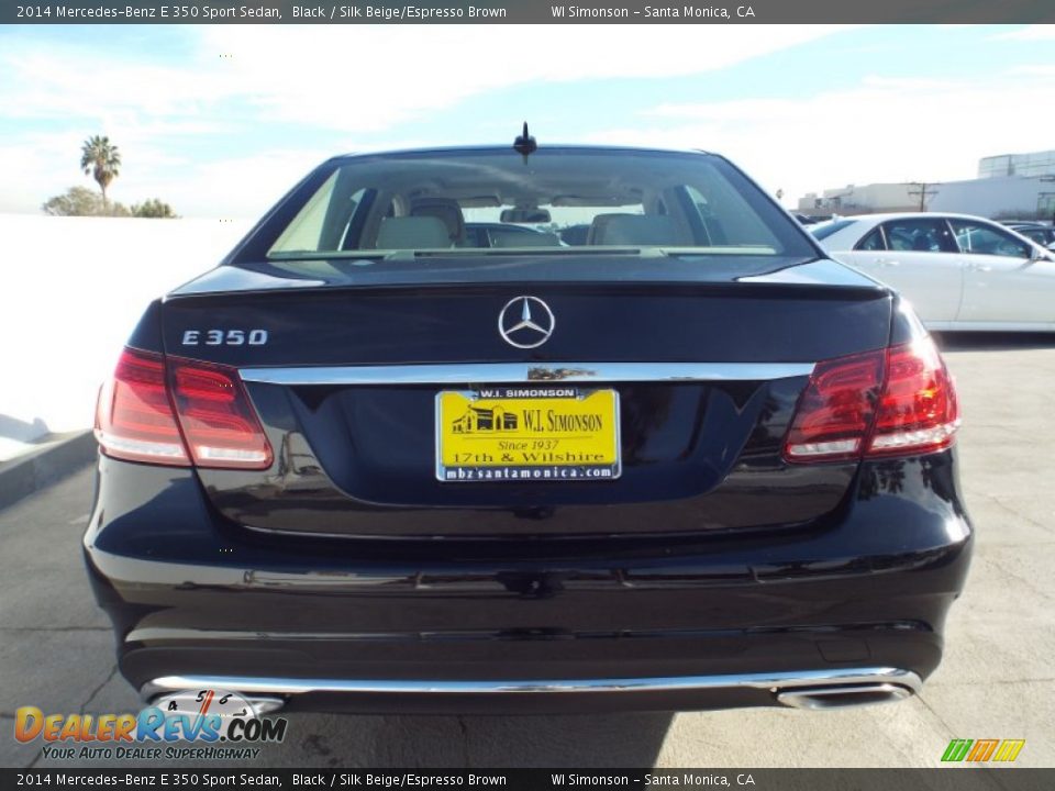 2014 Mercedes-Benz E 350 Sport Sedan Black / Silk Beige/Espresso Brown Photo #5