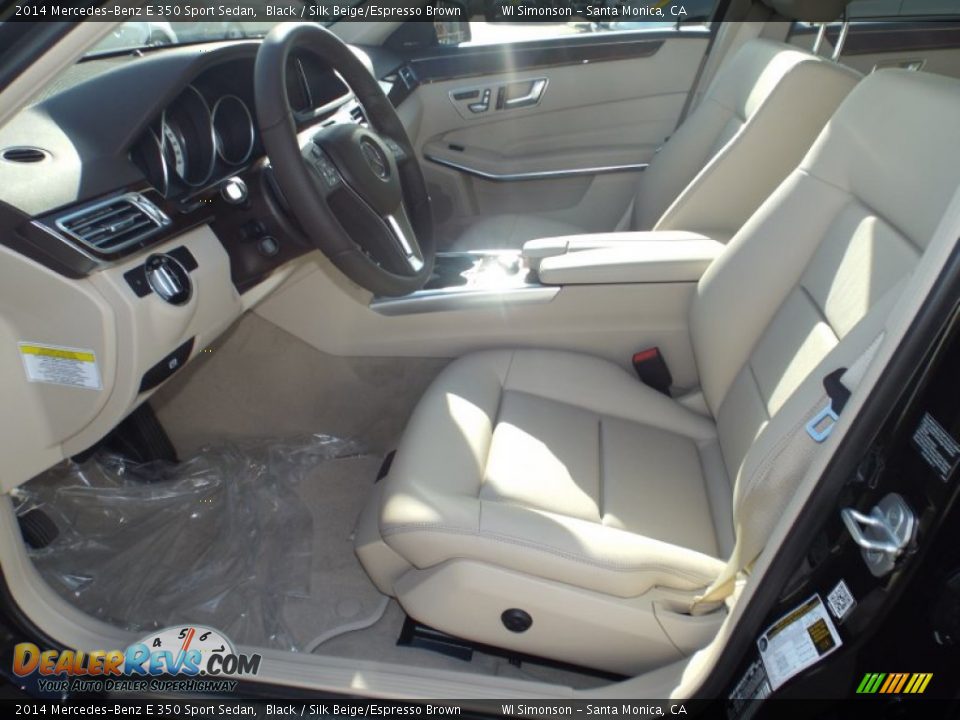 2014 Mercedes-Benz E 350 Sport Sedan Black / Silk Beige/Espresso Brown Photo #7