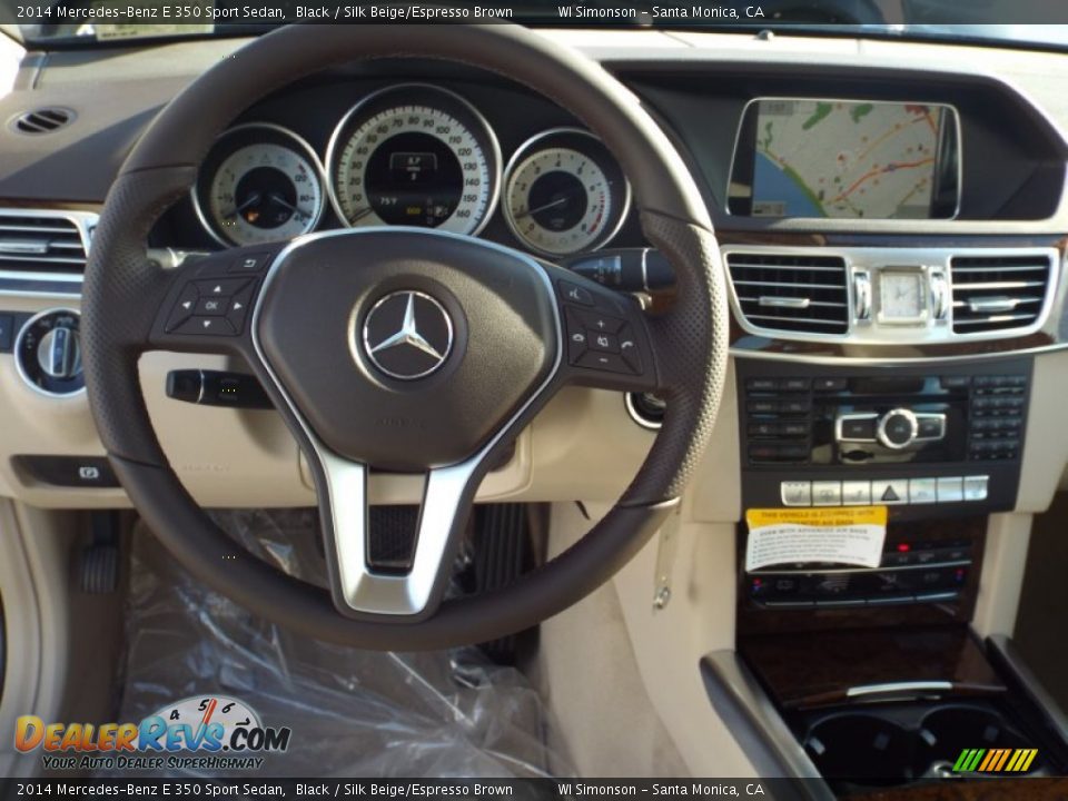 2014 Mercedes-Benz E 350 Sport Sedan Black / Silk Beige/Espresso Brown Photo #9