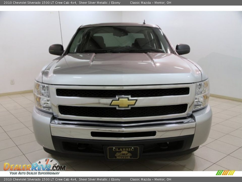2010 Chevrolet Silverado 1500 LT Crew Cab 4x4 Sheer Silver Metallic / Ebony Photo #2
