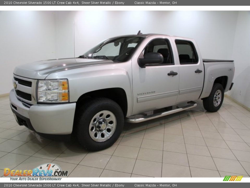 2010 Chevrolet Silverado 1500 LT Crew Cab 4x4 Sheer Silver Metallic / Ebony Photo #3