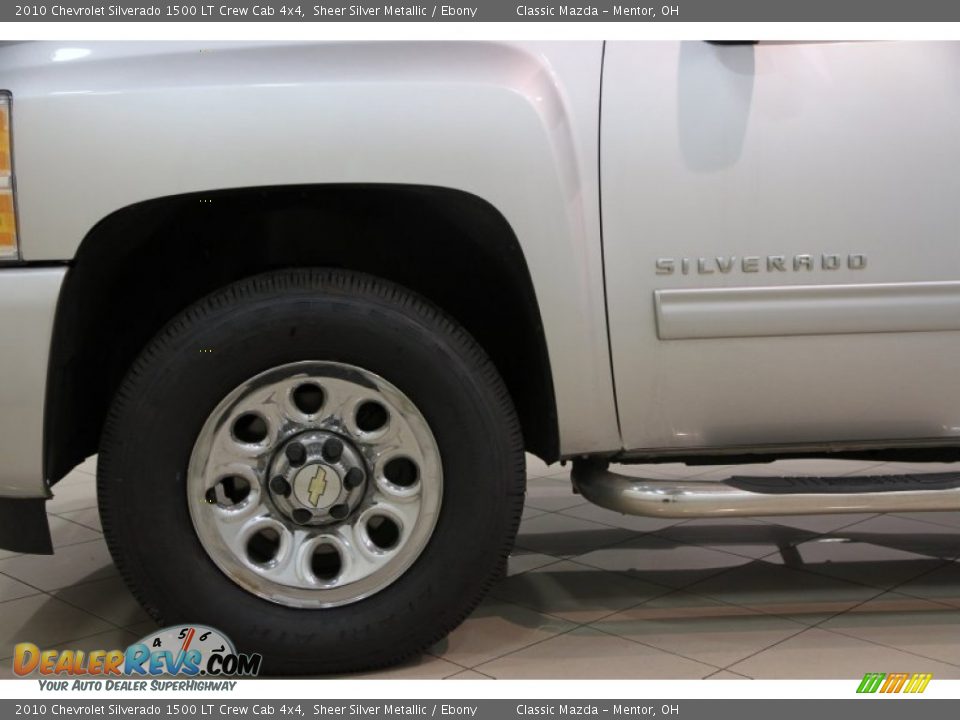 2010 Chevrolet Silverado 1500 LT Crew Cab 4x4 Sheer Silver Metallic / Ebony Photo #15