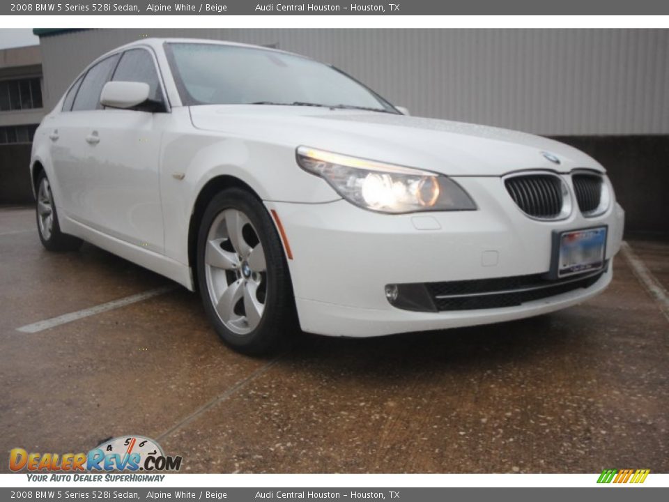 2008 BMW 5 Series 528i Sedan Alpine White / Beige Photo #1