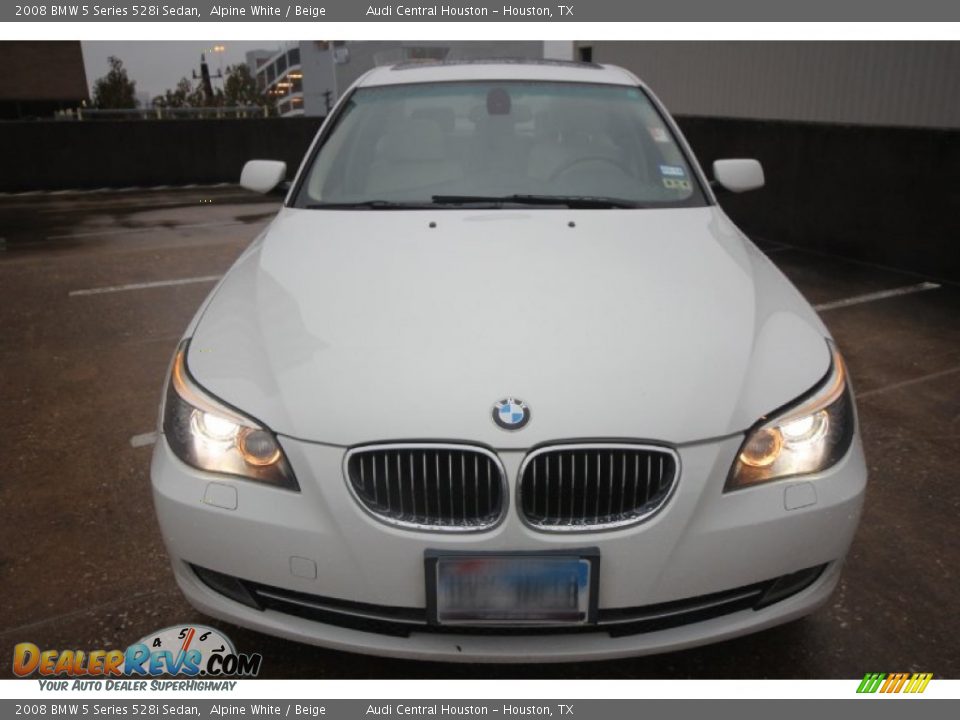 2008 BMW 5 Series 528i Sedan Alpine White / Beige Photo #2