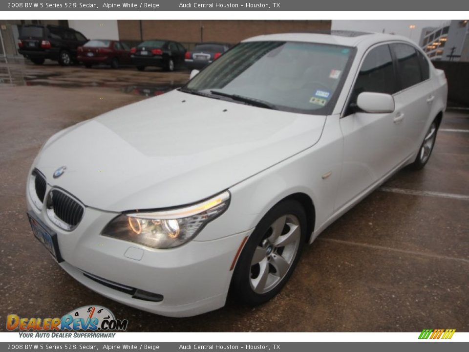 2008 BMW 5 Series 528i Sedan Alpine White / Beige Photo #3
