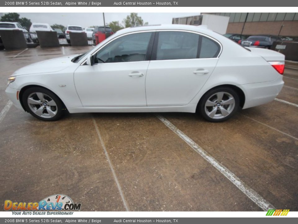 2008 BMW 5 Series 528i Sedan Alpine White / Beige Photo #4