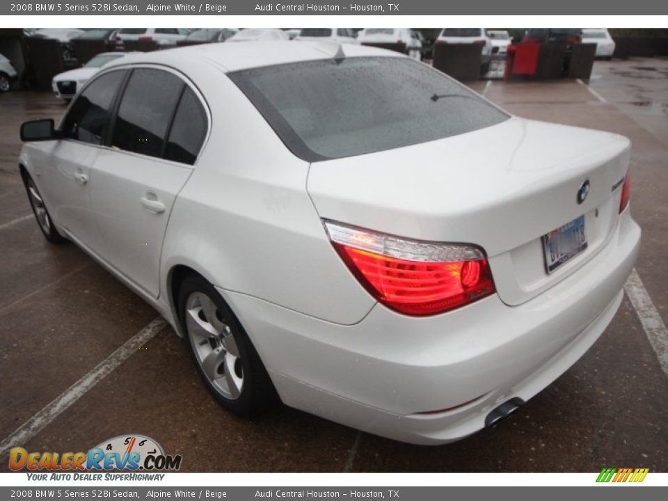2008 BMW 5 Series 528i Sedan Alpine White / Beige Photo #5