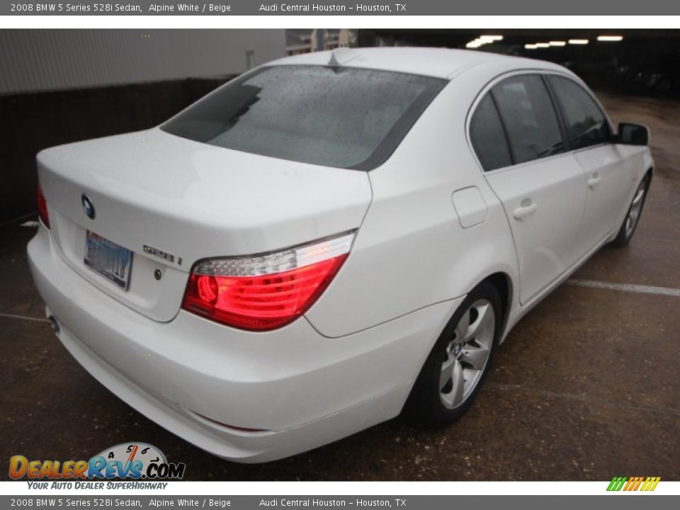 2008 BMW 5 Series 528i Sedan Alpine White / Beige Photo #7