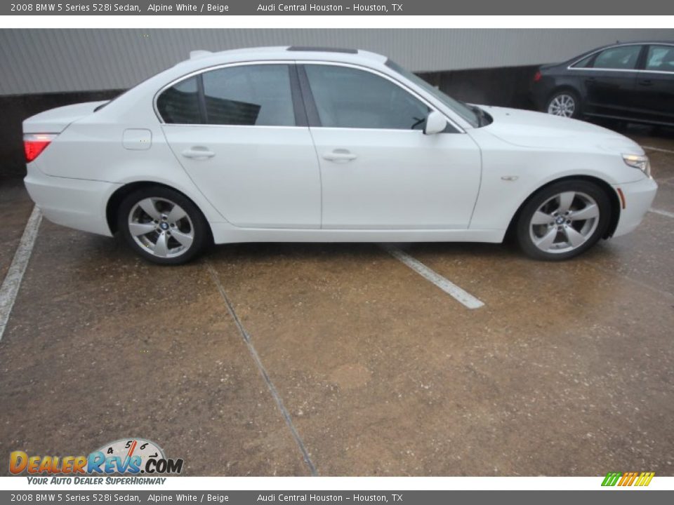 2008 BMW 5 Series 528i Sedan Alpine White / Beige Photo #8