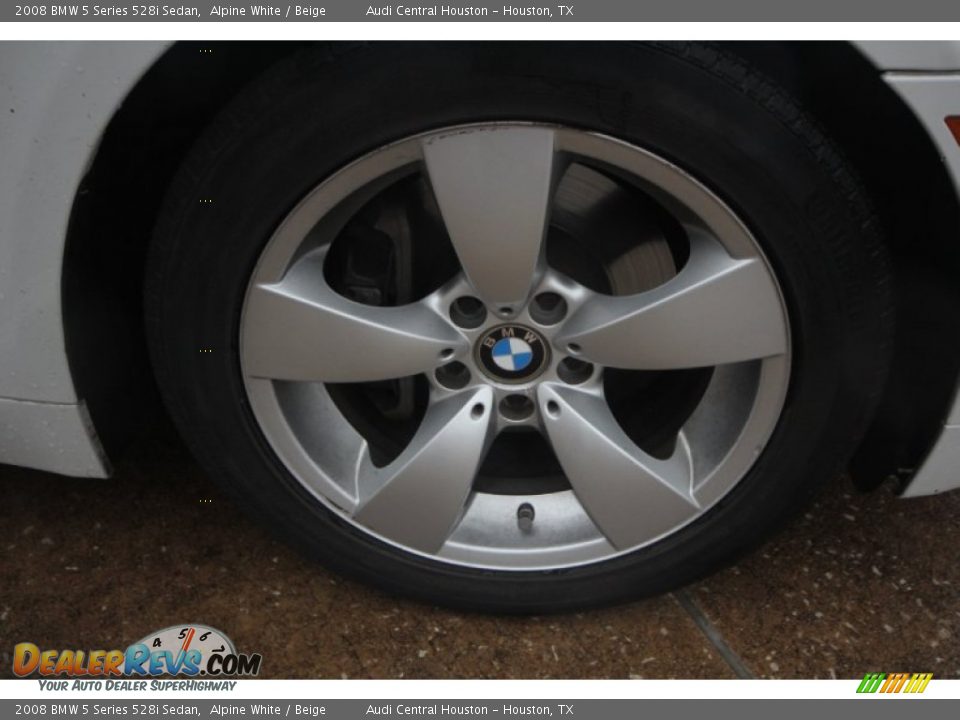 2008 BMW 5 Series 528i Sedan Alpine White / Beige Photo #9