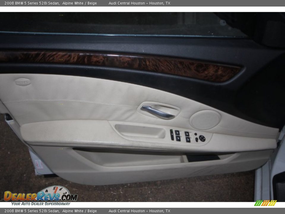 2008 BMW 5 Series 528i Sedan Alpine White / Beige Photo #10