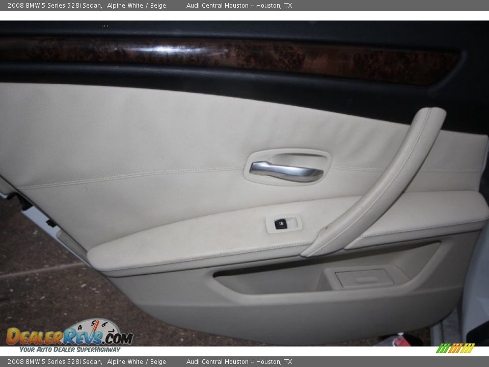 2008 BMW 5 Series 528i Sedan Alpine White / Beige Photo #26