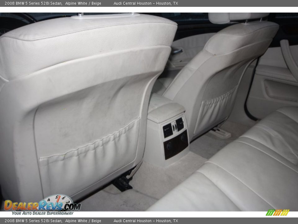 2008 BMW 5 Series 528i Sedan Alpine White / Beige Photo #27