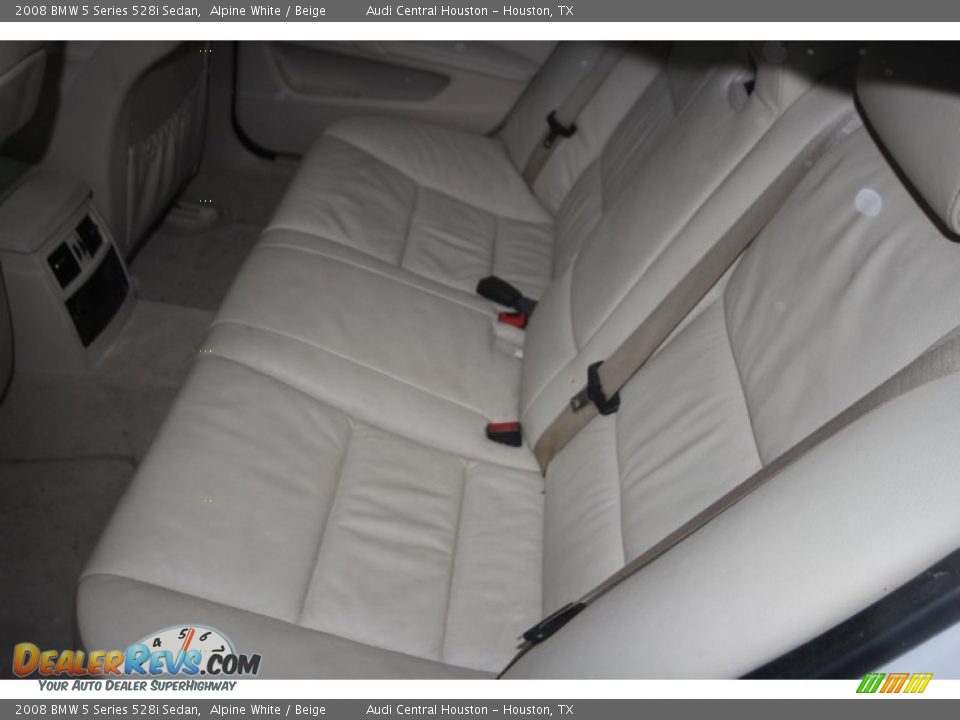 2008 BMW 5 Series 528i Sedan Alpine White / Beige Photo #28
