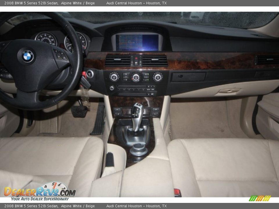 2008 BMW 5 Series 528i Sedan Alpine White / Beige Photo #30