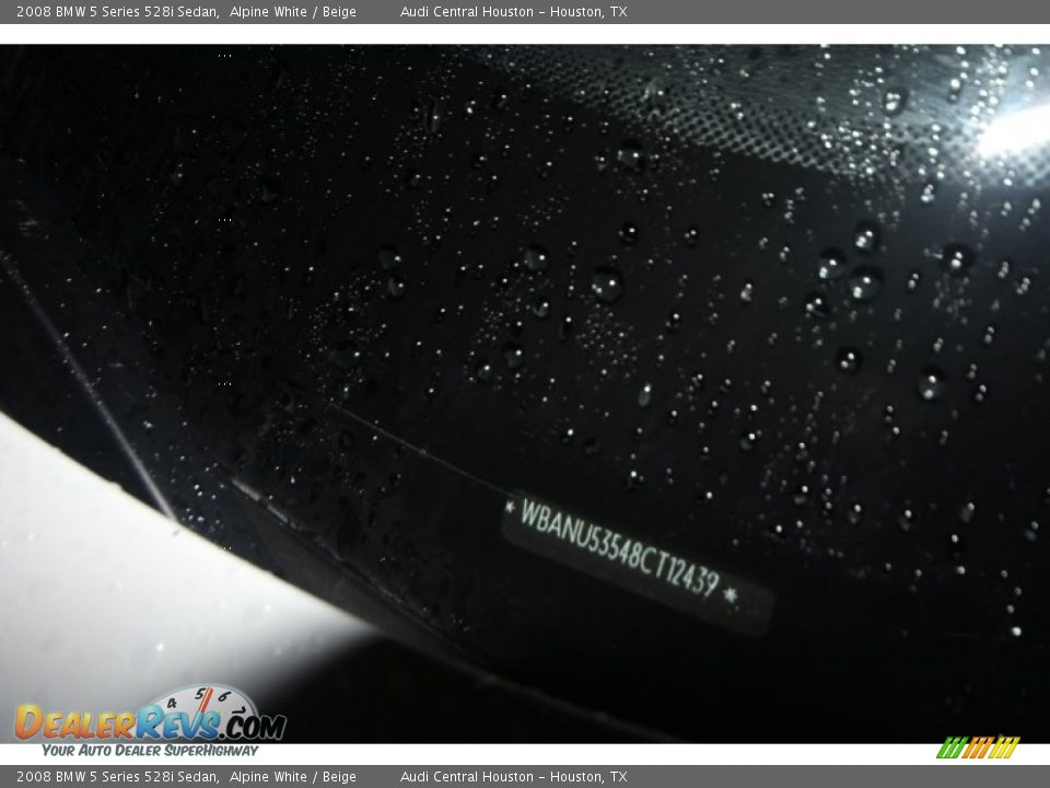 2008 BMW 5 Series 528i Sedan Alpine White / Beige Photo #34