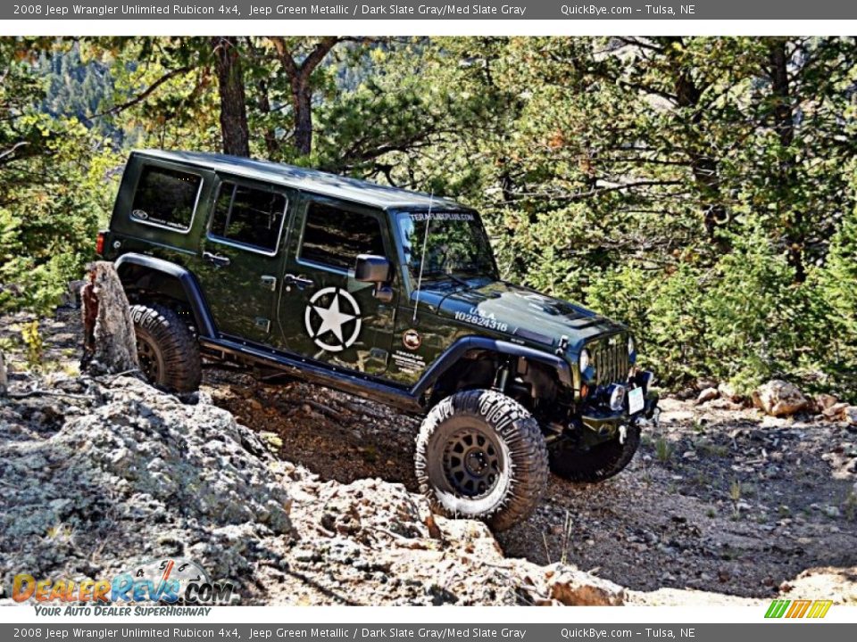 2008 Jeep Wrangler Unlimited Rubicon 4x4 Jeep Green Metallic / Dark Slate Gray/Med Slate Gray Photo #5
