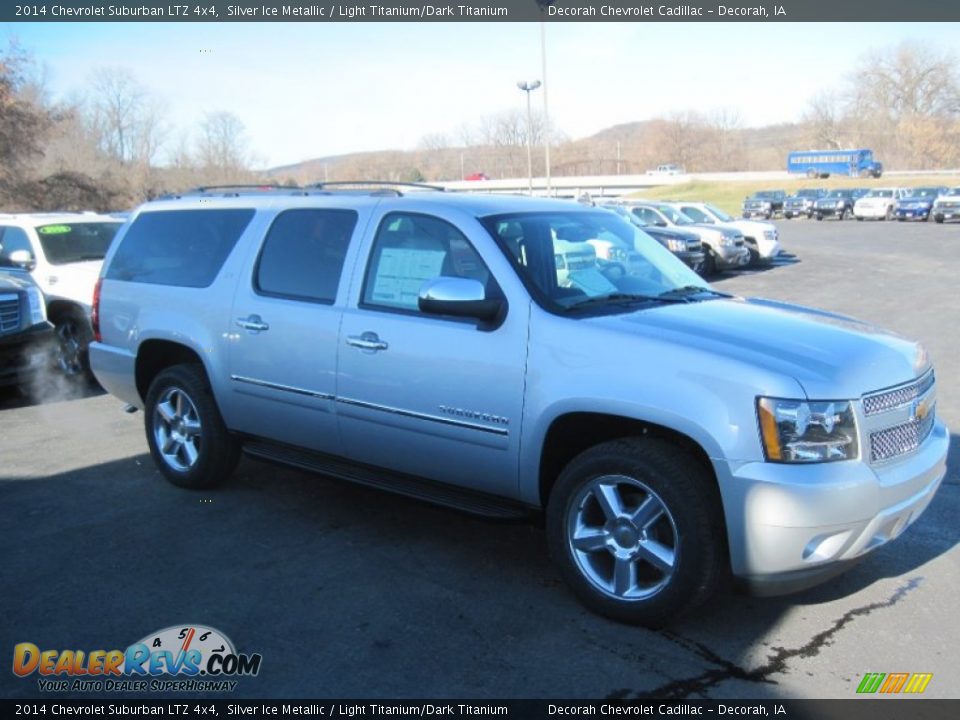 2014 Chevrolet Suburban LTZ 4x4 Silver Ice Metallic / Light Titanium/Dark Titanium Photo #1