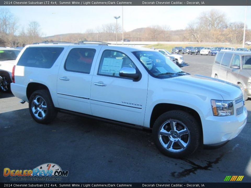 2014 Chevrolet Suburban LTZ 4x4 Summit White / Light Cashmere/Dark Cashmere Photo #1