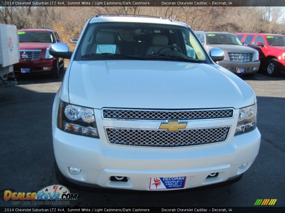 2014 Chevrolet Suburban LTZ 4x4 Summit White / Light Cashmere/Dark Cashmere Photo #2