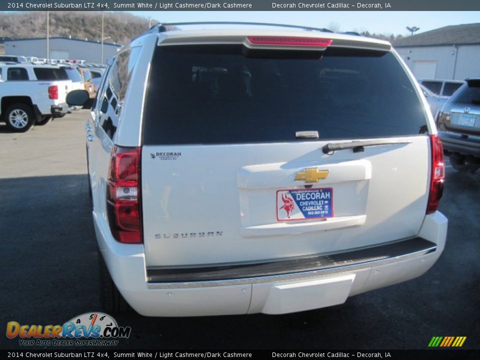 2014 Chevrolet Suburban LTZ 4x4 Summit White / Light Cashmere/Dark Cashmere Photo #3