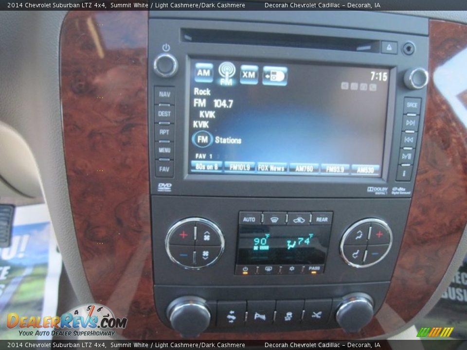 2014 Chevrolet Suburban LTZ 4x4 Summit White / Light Cashmere/Dark Cashmere Photo #13