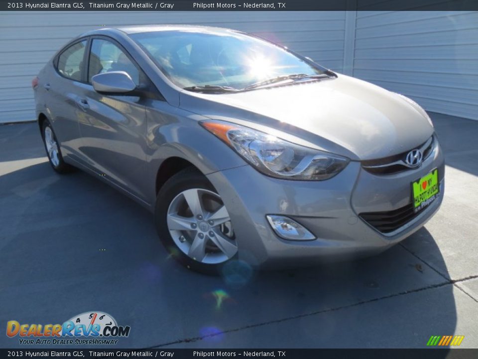 2013 Hyundai Elantra GLS Titanium Gray Metallic / Gray Photo #1